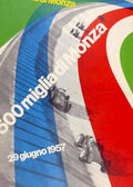 Monza Lottery 500miglia Vintage Retro Advert Poster A4 Photo Print