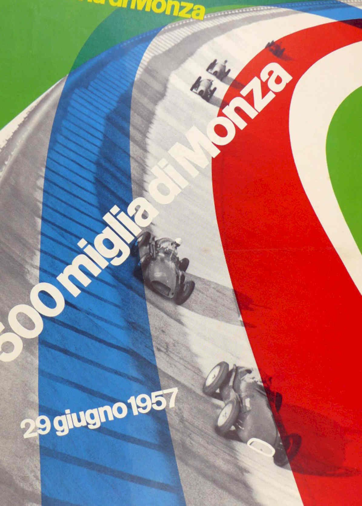 Monza Lottery 500miglia Vintage Retro Advert Poster A4 Photo Print