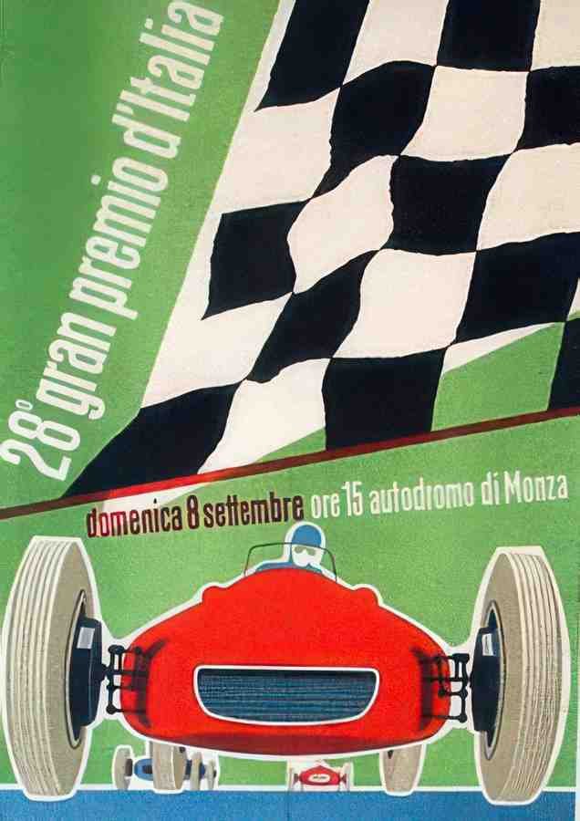 Monza Vintage Advert A4 Photo Print