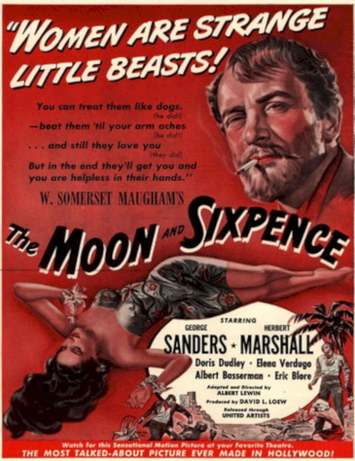 Moon Sixpence Poster 1940s Vintage Retro Advert Poster