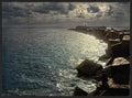 Moonlight view with lighthouse Algiers Vintage A4 Photo Print