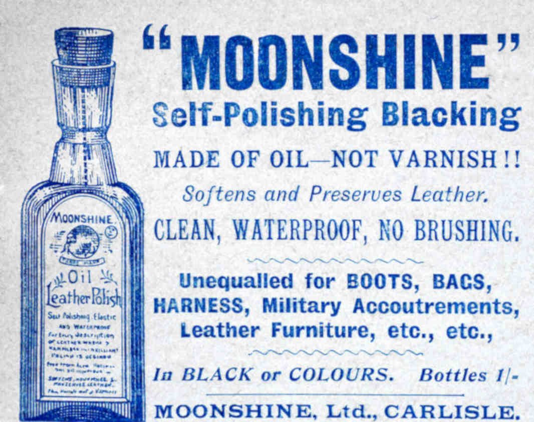 Moonshine Leather Polish Vintage Retro Advert Poster A4 Photo Print