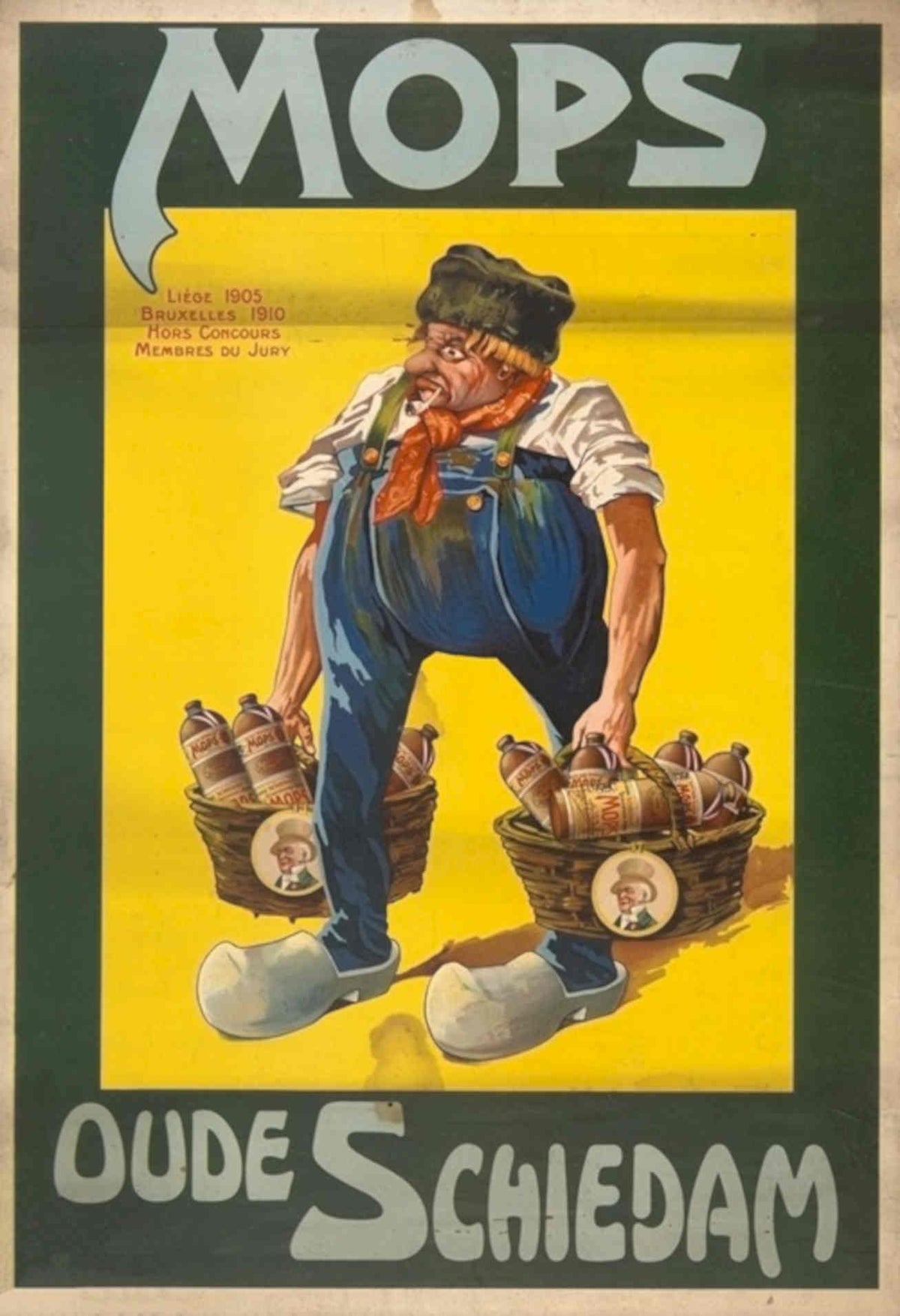 Mops Beer Poster Vintage Retro Advert Poster