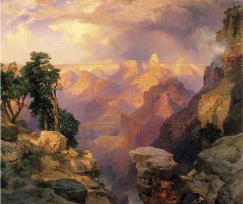 Moran Thomas Grand Canyon with Rainbows A4 Photo Print