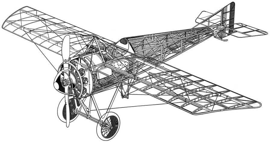 Morane Saulnier N cutaway A4 Photo Print