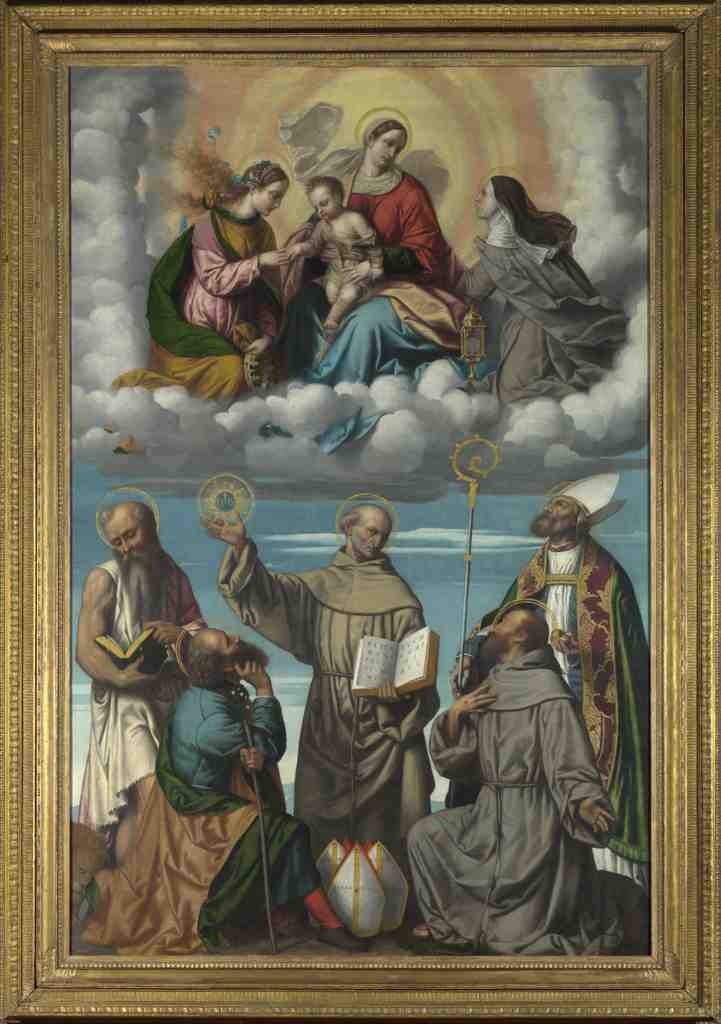 Moretto da Brescia The Madonna and Child with Saints A4 Photo Print