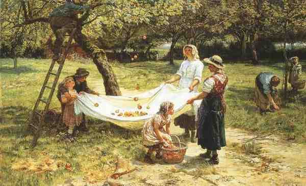 Morgan Frederick An Apple Gathering A4 Photo Print