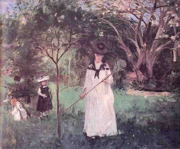 Morisot Berthe The Butterfly Chase A4 Photo Print