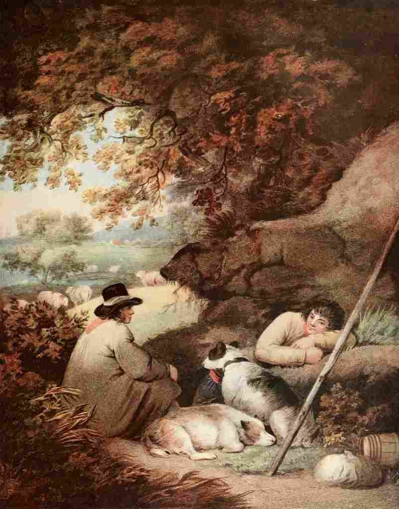 Morland George 1919 Shepherds Reposing A4 Photo Print