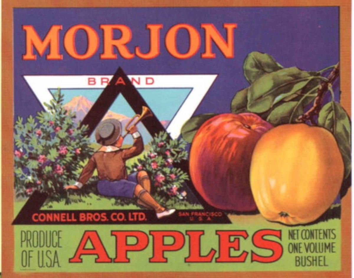 Mormon Apples Harvest 1930s Vintage Retro Advert Poster