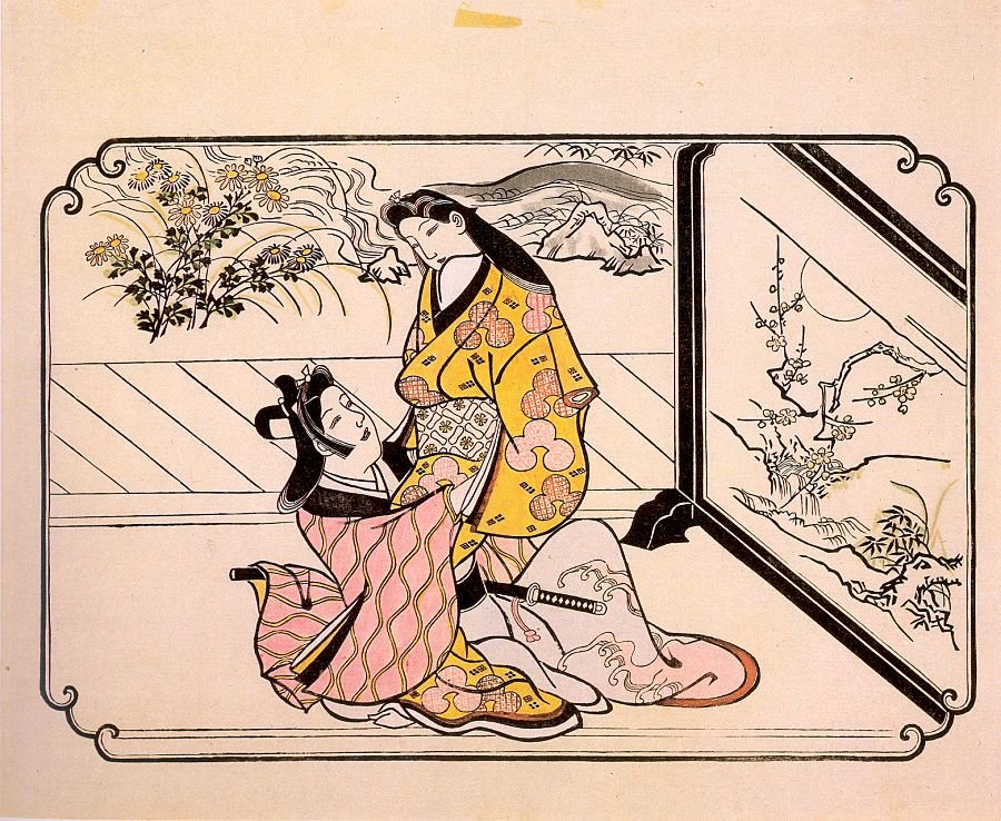 Moronobu Hishikawa Japanese approx 1618 1694 Art A4 Photo Print
