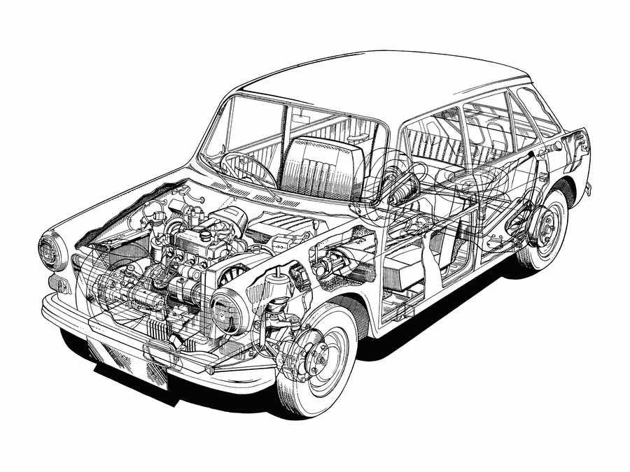 Morris 1100 cutaway A4 Photo Print
