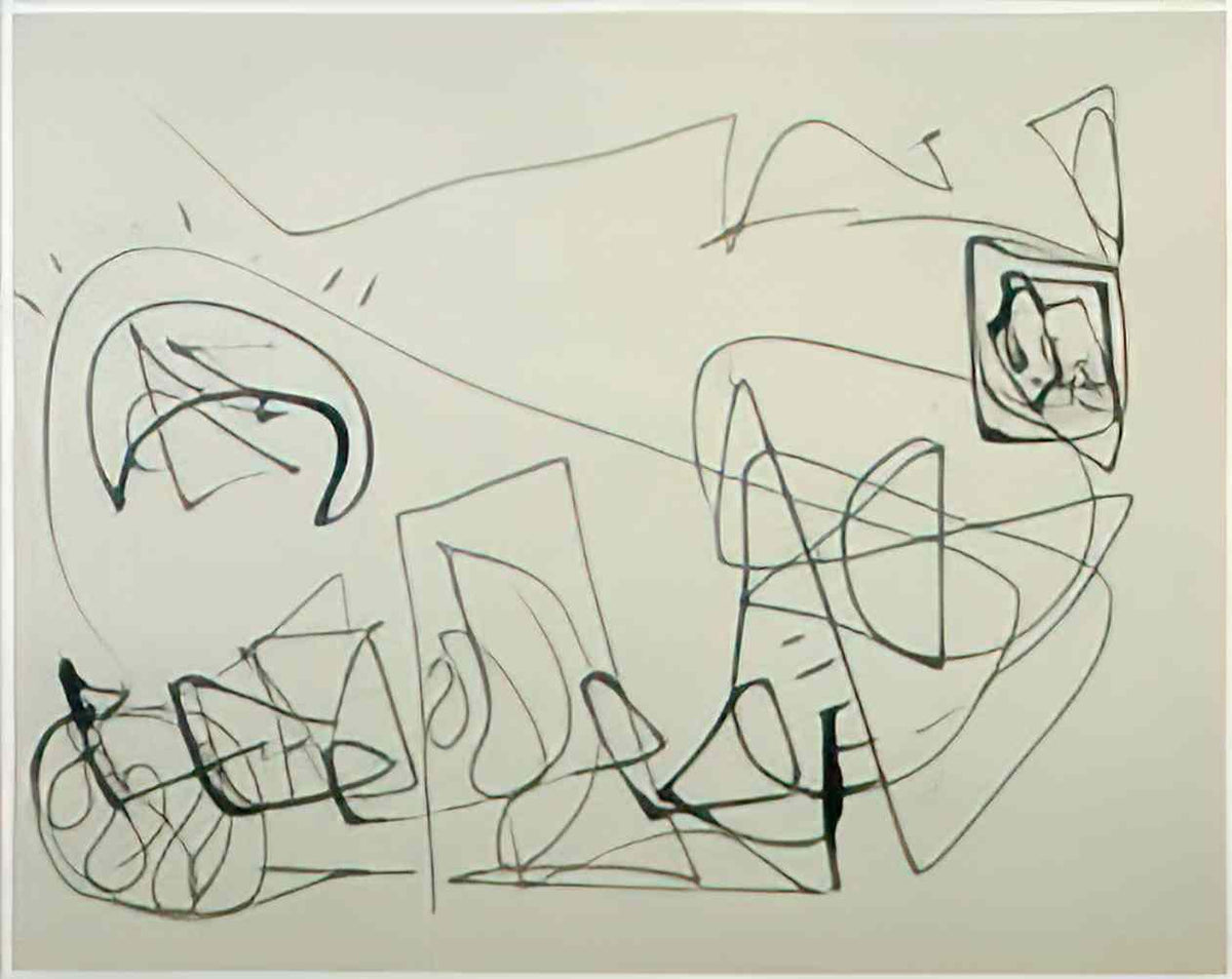 Morris Louis drawing d182 1950 Art A4 Photo Print