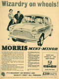 Morris Mini Minor 1950s Vintage Retro Advert Poster