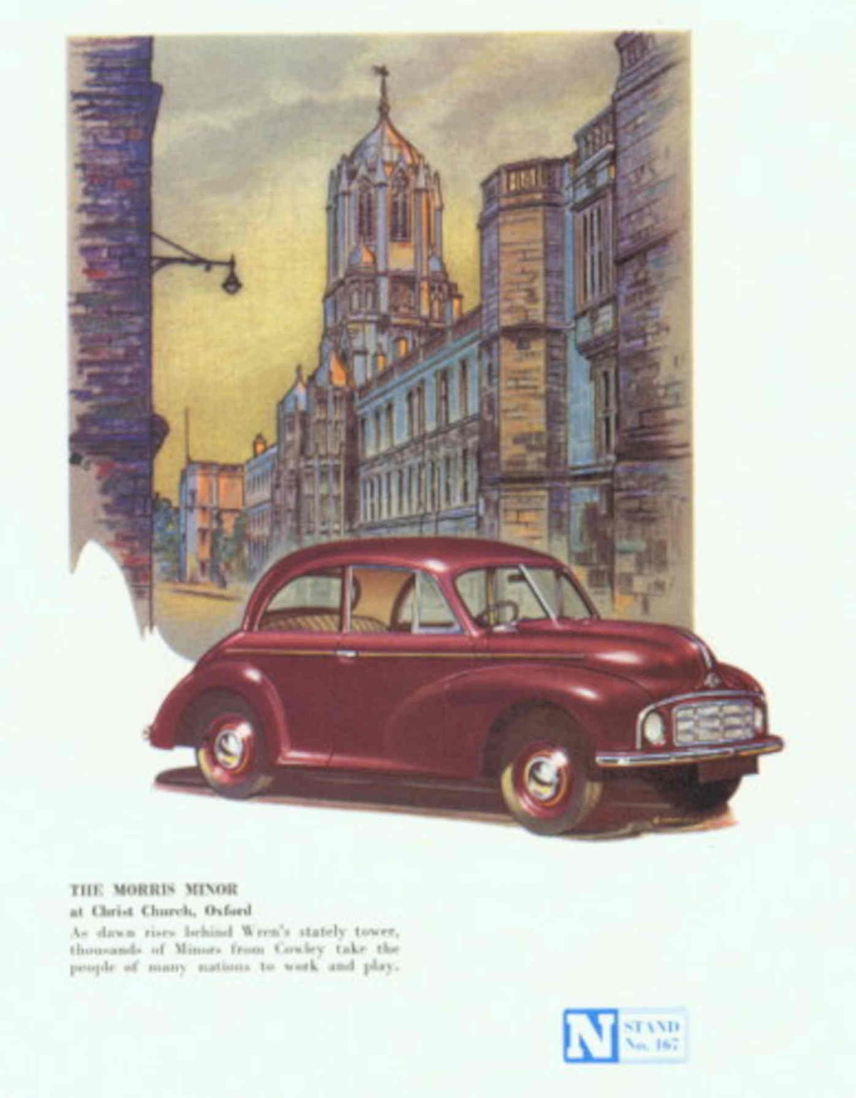 Morris Minor Christchurch 1940s Vintage Retro Advert Poster
