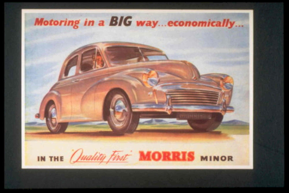 Morris Minor Poster 1950s Vintage Retro Advert Poster