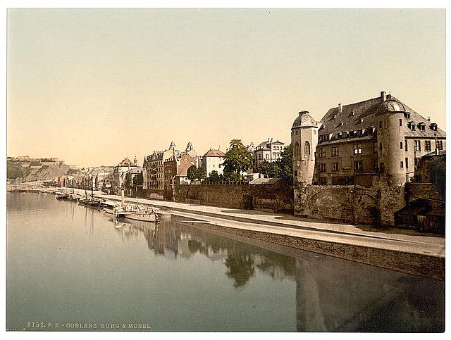 Moselle Castle Coblenz the Rhine Vintage A4 Photo Print