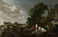 Moses van Uyttenbroeck Landscape with Mythological Figures A4 Photo Print