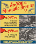 Mosquito Breeding Roads American World War II Advert Poster