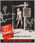 Mosquitoes Bayonet Drill American World War II Advert Poster