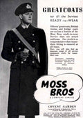 Moss Greatcoats Services 1940s Vintage Retro Advert Poster