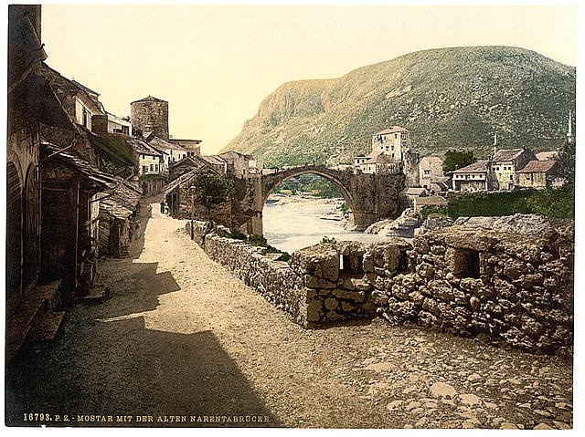Mostar Herzegowina Vintage A4 Photo Print