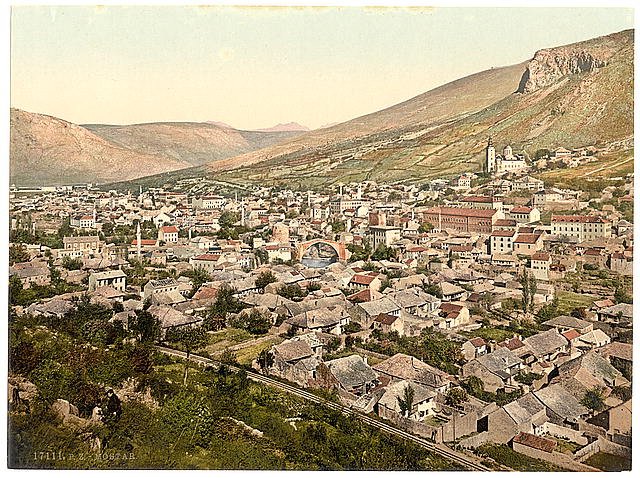 Mostar II Herzegowina Vintage A4 Photo Print