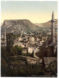 Mostar Muhlen Bridge Herzegowina Vintage A4 Photo Print
