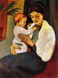 Mother And Child August Macke Expressionism A4 Photo Print