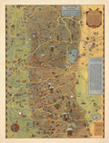 Mother Lode Map Vintage Retro Advert Poster
