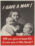 Mother War Bonds American World War II Advert Poster