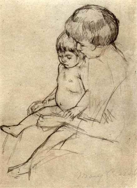 Mother and Child 2 by Cassatt A4 Photo Print