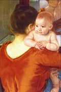 Mother and Child by Renoir Impressionism A4 Photo Print