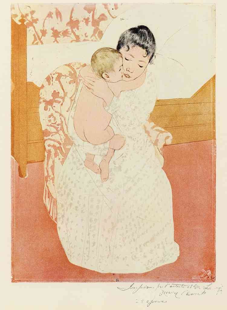 Motherly Tenderness Cassatt A4 Photo Print