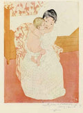 Motherly tenderness by Cassatt A4 Photo Print