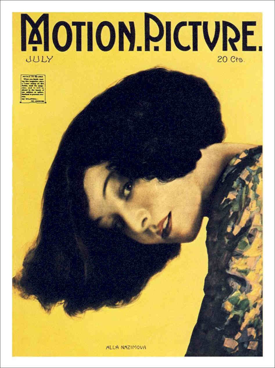 Motion Picture Alla Nazimova Magazine Cover 1918 Vintage Retro Advert Poster A4