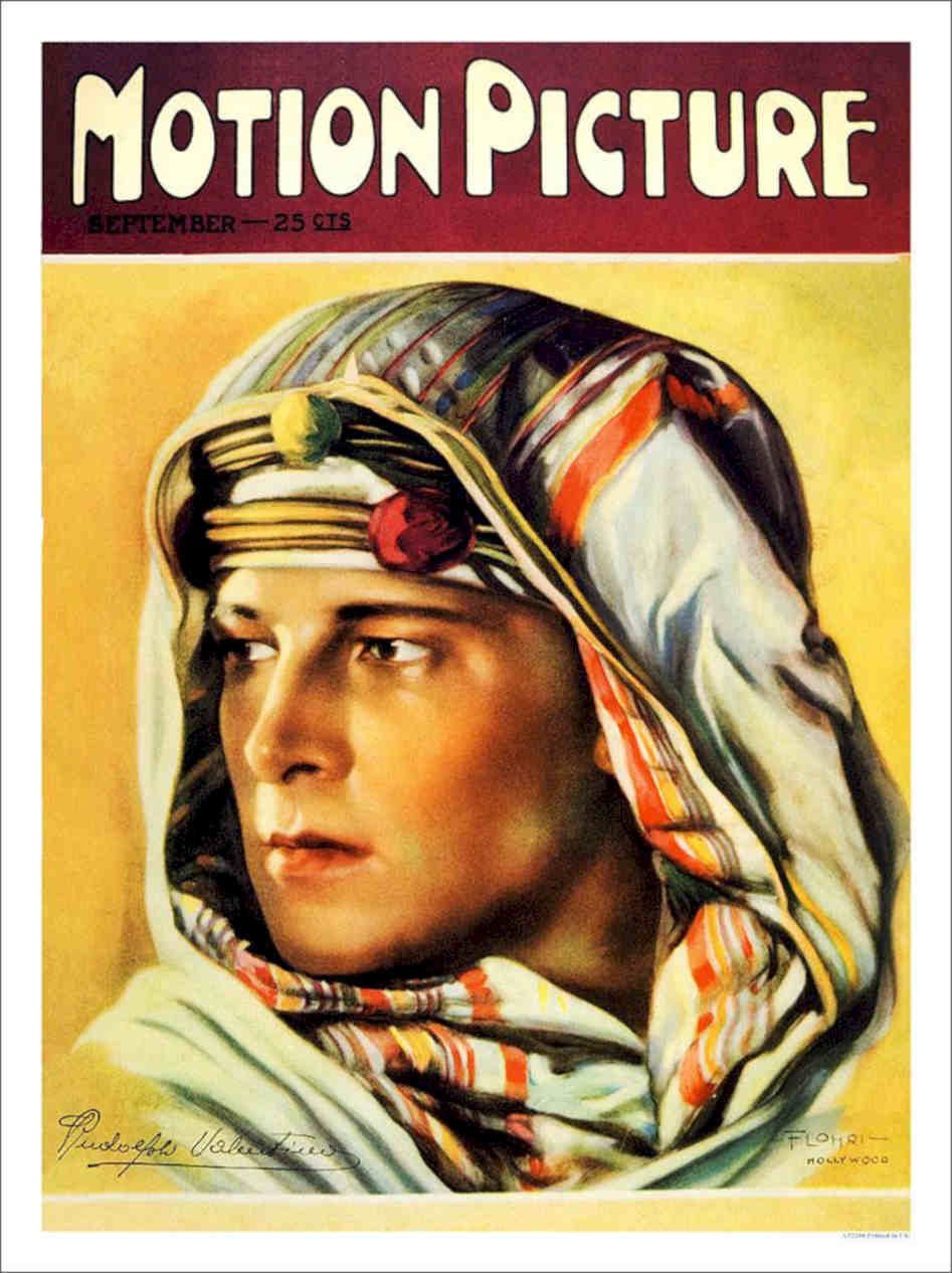 Motion Picture Rudolph Valentino Vintage Retro Advert Poster A4 Photo Print