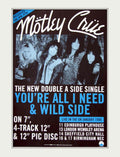 Motley Crue Poster Vintage Retro Advert Poster A4 Photo Print