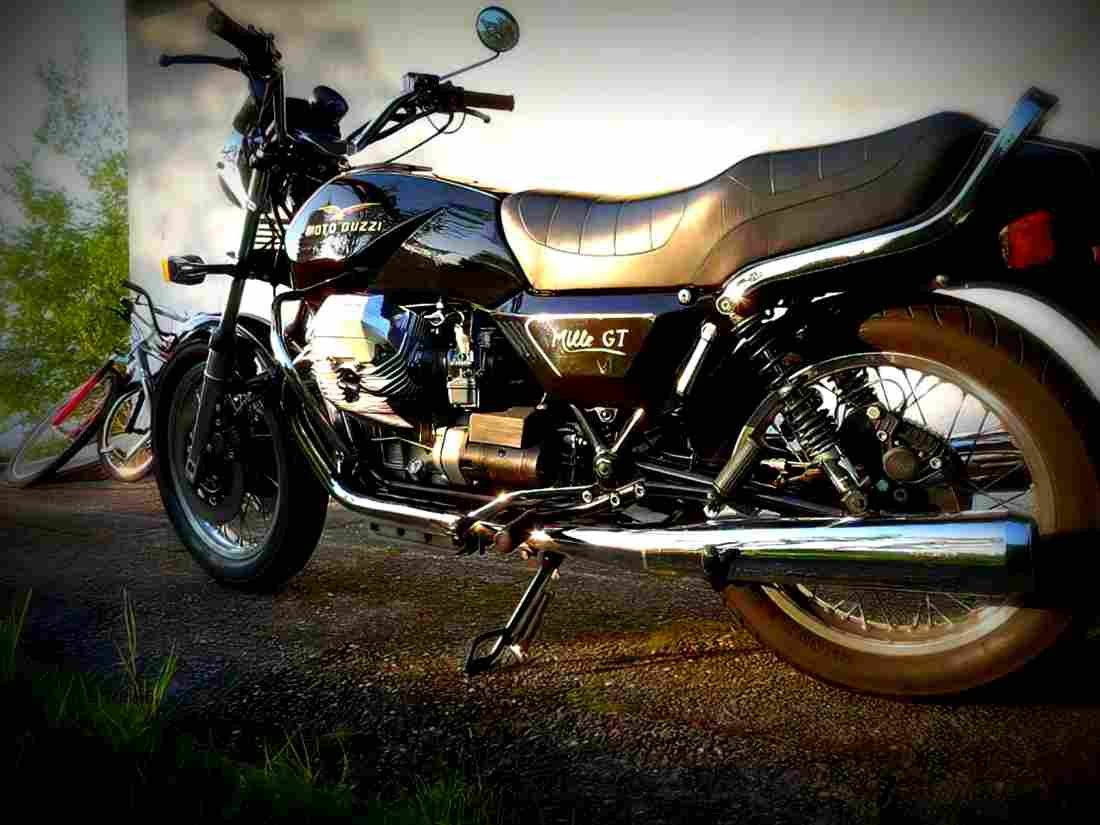 Moto Guzzi Mille GT (reduced effect) 1987 3 motorbike A4 Photo Print