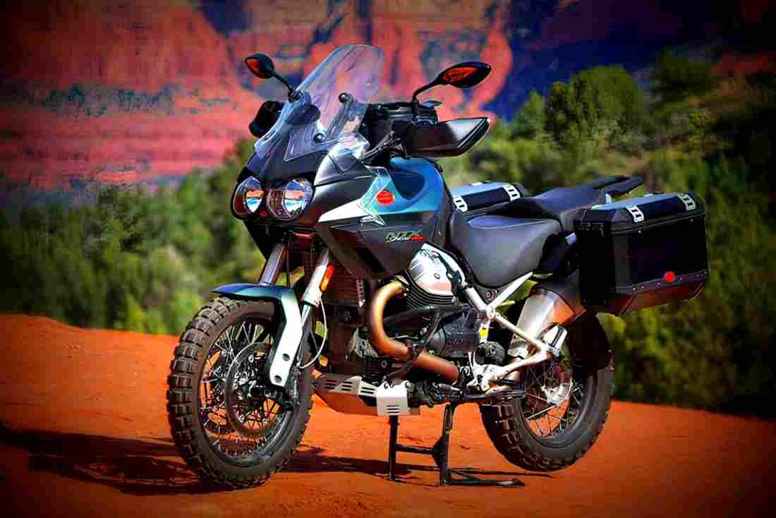 Moto Guzzi Stelvio 1200 NTX 2017 4 motorbike A4 Photo Print