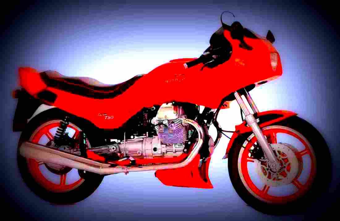 Moto Guzzi Targa 750 1989 6 motorbike A4 Photo Print
