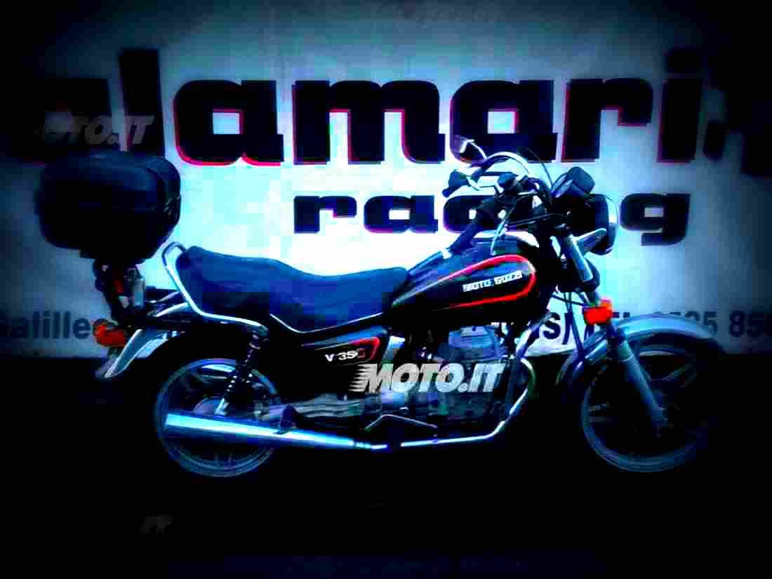 Moto Guzzi V 35 1977 3 motorbike A4 Photo Print