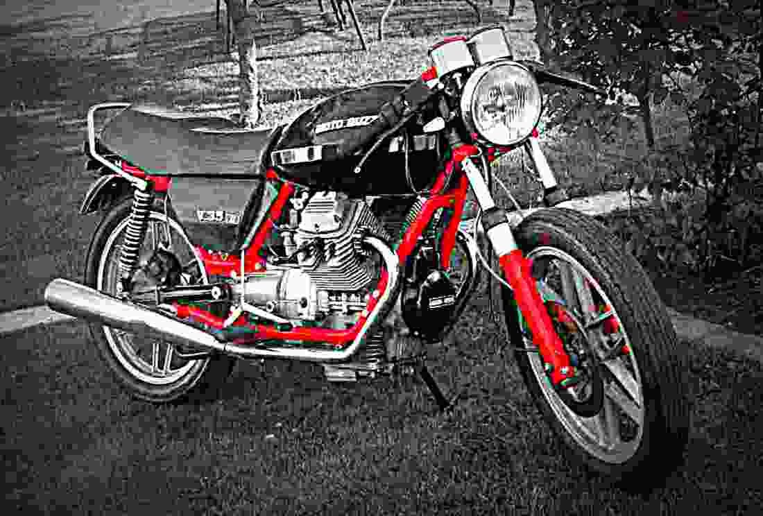 Moto Guzzi V 35 II 1981 3 motorbike A4 Photo Print