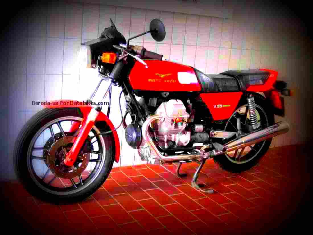 Moto Guzzi V 35 II 1981 4 motorbike A4 Photo Print