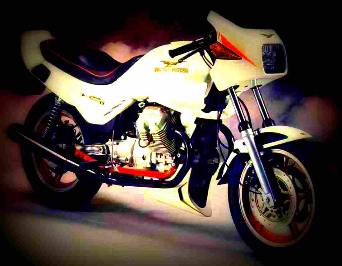 Moto Guzzi V 35 II 1981 6 motorbike A4 Photo Print