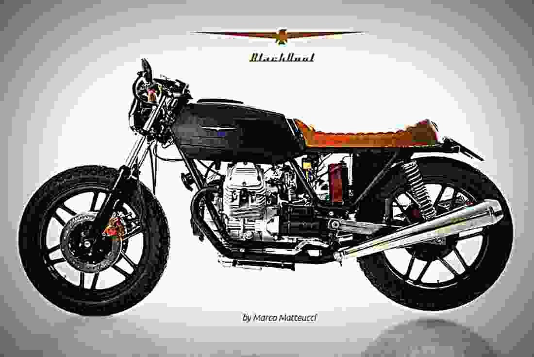 Moto Guzzi V 35 II 1983 6 motorbike A4 Photo Print