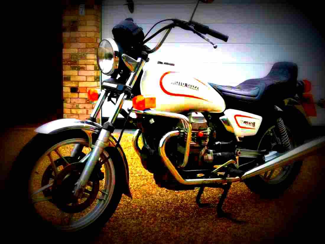 Moto Guzzi V 35 II 1984 3 motorbike A4 Photo Print
