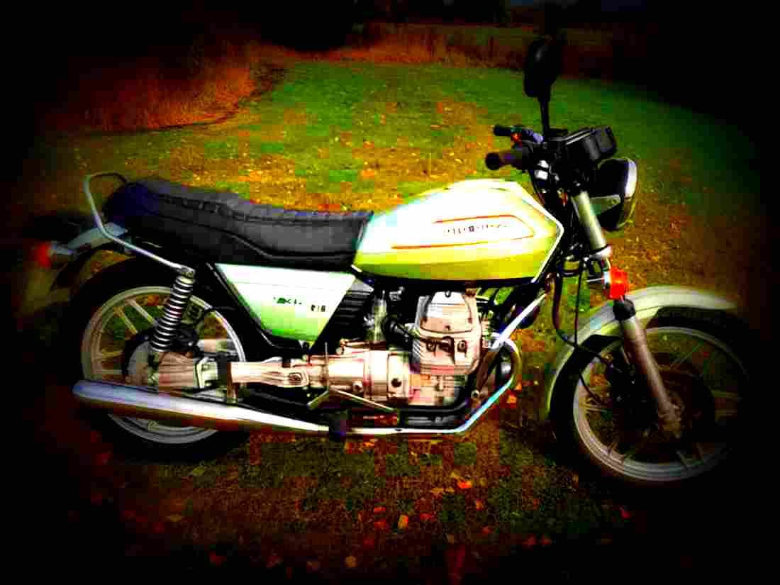 Moto Guzzi V 35 II 1985 6 motorbike A4 Photo Print