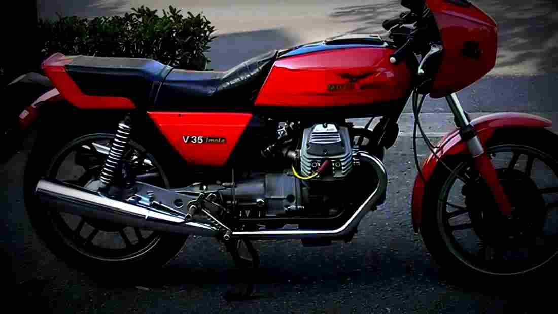 Moto Guzzi V 35 III 1988 2 motorbike A4 Photo Print