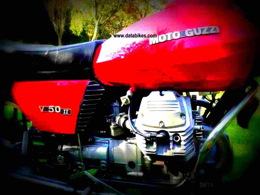 Moto Guzzi V 50 1979 1 motorbike A4 Photo Print
